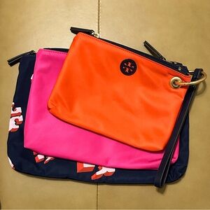 Tory Burch Zip-Up Travel Pouches, set of 3